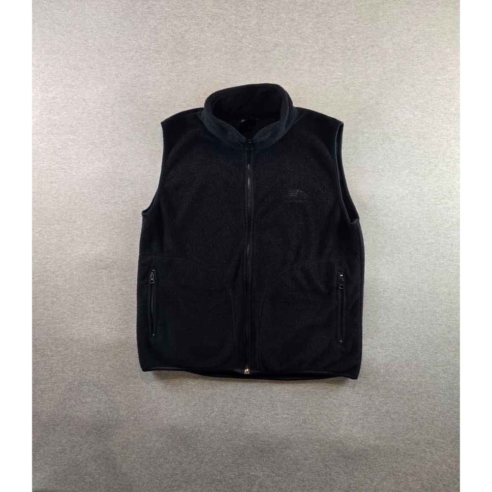 Vintage Helly Hansen Fleece Vest Mens Large Black‎ Full Zip Gorpcore Outdoor USA